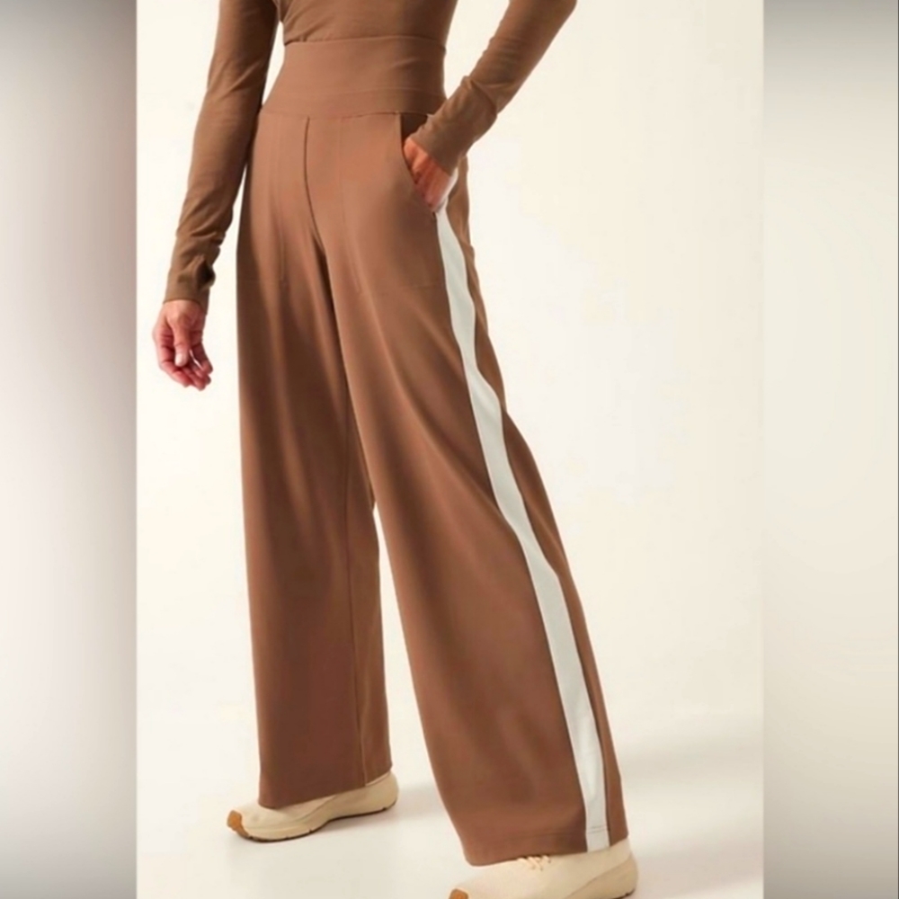 Athleta Venice colorblock wide leg pant brown 2X NWOT